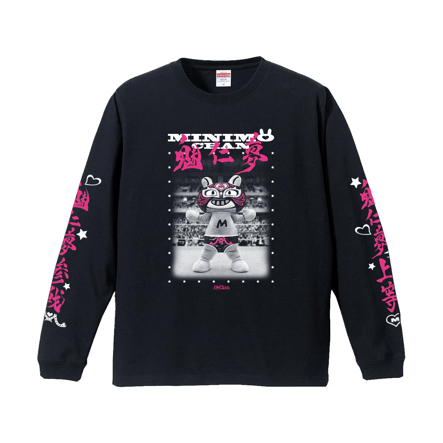 WRESTLER 魅仁夢参上♥ LONG SLEEVE T-SHIRTS BLACK
